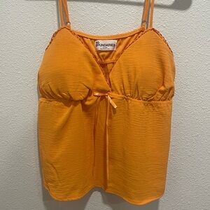 No Boundaries Orange Spaghetti Strap Top